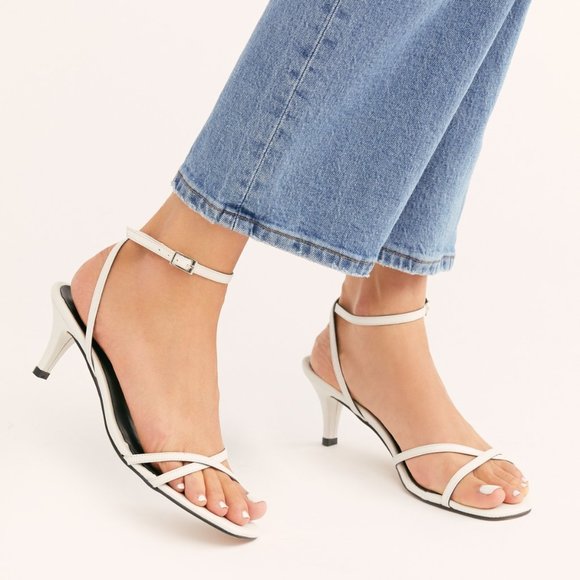 Free People Shoes - FREE PEOPLE SALINA STRAPPY HEELS IN WHITE